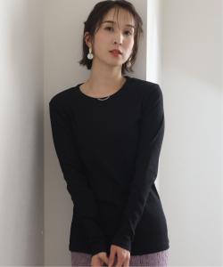 Футболка с круглым вырезом и длинными рукавами в рубчик, аккуратный крой, блузка с длинными рукавами Pourvous, цвет Black