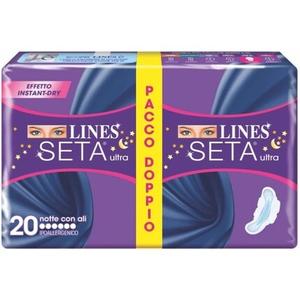 Lines Silk, очень впитывающие, с крылышками, 20 шт.