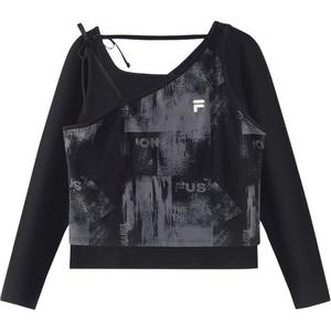 Футболка X Женская Глянцево-черная FILA FUSION