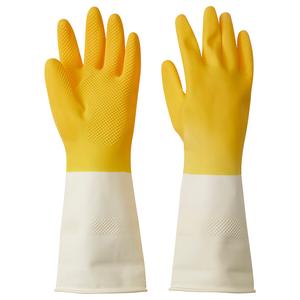 Перчатки для чистки IKEA, цвет bright yellow/off-white S