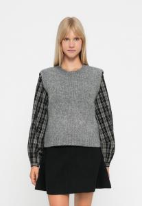 Джемпер JDY JDYMALONE O NECK VEST, Medium Grey/Mottled Grey