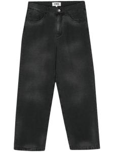 Джинсы YMC с широкими штанинами и потертостями, черный
