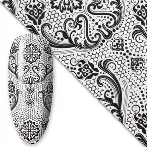 Трансферная фольга для нейл-арта 80 см Черная № 14, AllePaznokcie