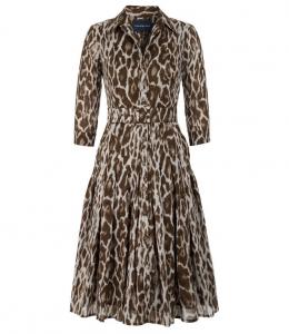 Платье Dior Leopard Musola Audrey #4 Длинное платье Samantha Sung, Beige-Camel