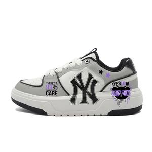 MLB Износостойкие низкие скейтерские кроссовки unisex chunky liner серый фиолетовый