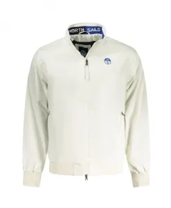 Белая куртка из полиамида с карманами и логотипом. North Sails, белый