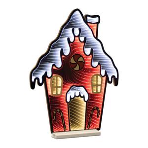 Светильник Melrose International Pepperpint Gingerbread House, 66 см, красный / белый