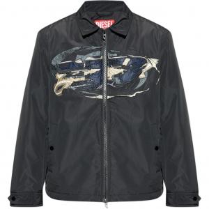 Куртка с вышитой панелью DIESEL, черный