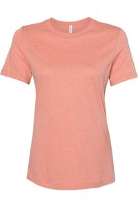 Женская свободная футболка BELLA + CANVAS Heather CVC, цвет heather sunset