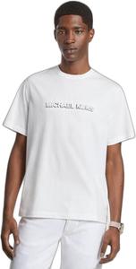 Мужская футболка Michael Kors с тисненым логотипом Shadow, White
