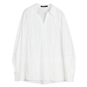 ELLE Рубашка Women's White Lapel Moderate