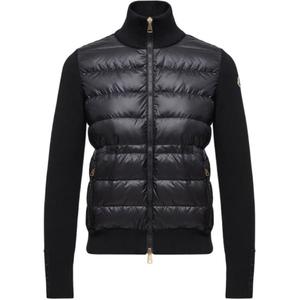 Спортивная кофта на молнии с утеплителем Moncler, черный