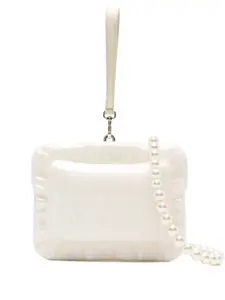 Клатч в виде наволочки с жемчугом Simone Rocha, белый