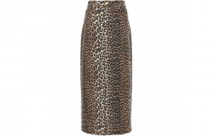 Леопардовый миди-юбка GANNI, мультиколор