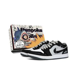 Jordan Air 1 амортизация низкие кроссовки Vintage Basketball Shoes Unisex Black