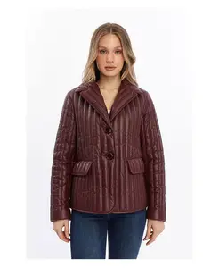 Женская кожаная куртка Furniq UK, красный