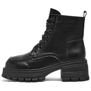 Ботинки женские Agsdon Martin на каблуке, черный