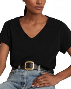 Футболка с V-образным вырезом Luna REISS, черный