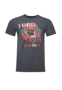 Футболка Ford Vintage Cortina с принтом спереди в винтажном стиле Re:Covered, цвет charcoal