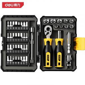 Deli DL250046 Набор отверток с храповым механизмом, набор прецизионных крестообразных отверток с торцевой головкой, 46 предметов