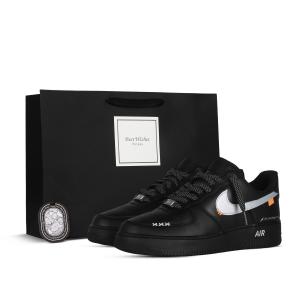 Nike Air Force 1 Life Is Like A Play Противоскользящие Кроссовки для Скейтбординга Низкие Унисекс Черные Серебристые