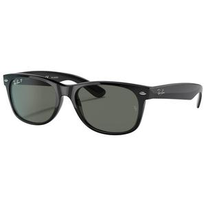 Солнцезащитные очки rb2132 new wayfarer classic полированные черные зеленые поляризованные - 52 Ray Ban