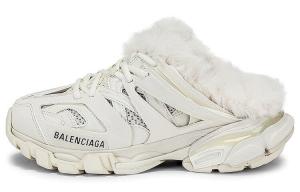 Кроссовки женские Balenciaga без пятки с мехом, белый