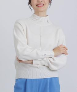 Трикотажная кофта с рукавами на пуговицах, 100% шерсть.