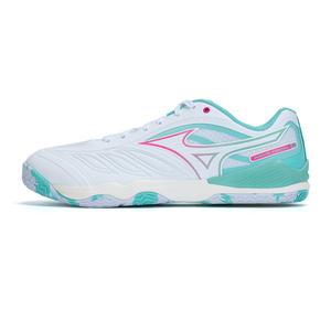 Кроссовки для настольного тенниса WAVE MEDAL 8, унисекс, низкие Mizuno, White Green Pink