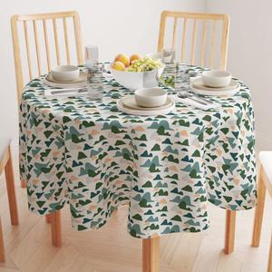 Круглая скатерть, 100% хлопок, 60 круглых дюймов, абстрактный пейзаж