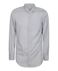 Рубашка из египетского хлопка Luxuriã¶Ses приталенного кроя Finamore, синий