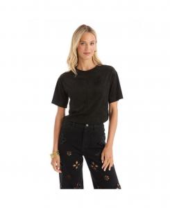 Женская замшевая футболка Naya - Cafe The Noli Shop, Black