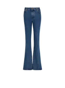 Джинсы прямого кроя из денима Balmain, синий