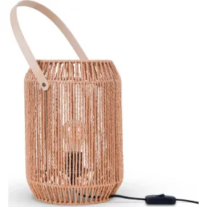 Настольная лампа NANDO E27, лампа для письменного стола, прикроватная лампа с абажуром в стиле бохо из корзины, цоколь E27 Paco Home, коричневый