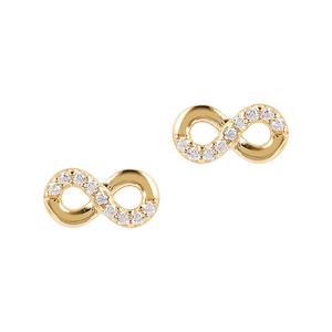 Autentica - Серьги-гвоздики с символом бесконечности Autentica, желтый