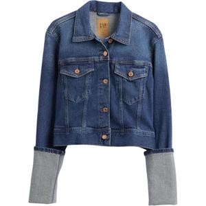 GAP Стираное женское пальто среднего размера, Medium Washed