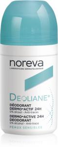 Deoliane dermo-active 24h deodorant шариковый дезодорант с 24-часовой защитой Noreva, 50 мл