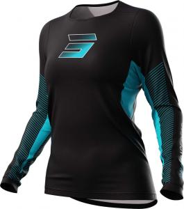 Shot contact venus woman motocross jersey, Black/Cyan
