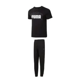 PUMA Повседневный спортивный комплект для мужчин Black Top+Black Bottom