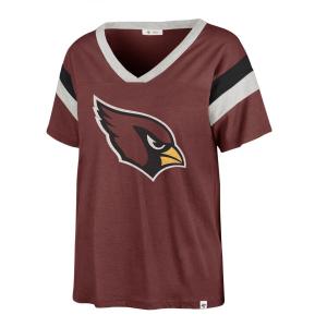 Женская футболка '47 Cardinal Arizona Cardinals Phoenix с v-образным вырезом
