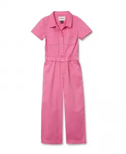 Легкий джинсовый комбинезон для девочек Lands' End, розовый