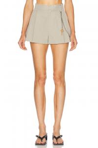 Шорты с высокой талией Alexander Wang, Stone