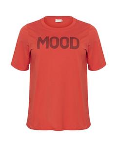 Футболка KAFFE CURVE Shirt, цвет fire red/bright red