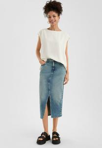 Юбка QS MIDI, Blau/Light-Blue Denim