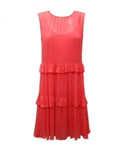 Платье из двух частей, сшитое из ткани рипреза. Max Mara, розовый