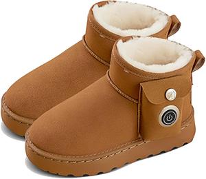 Женские слипперы на платформе, мини-сапоги для женщин, ботинки на платформе для женщин, электрические теплые ботинки, обувь с плюшевой изоляцией и подогревом, быстро нагревается, безопасны и не пропускают электричество для улицы Podafu, Khaki