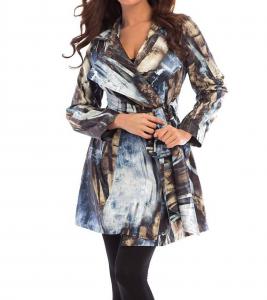 Куртка-дождевик Arctic Belted Collard, цвет: синий, многоцветный ANGEL