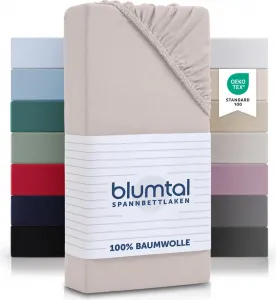 Простыня на резинке Basics 160x200 см, джерси, 100% хлопок, цвет слоновой кости Blumtal