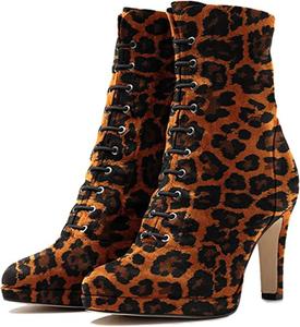 Женские ботильоны YDN с заостренным носком, платформой и шнуровкой, высокие каблуки-блоки, ботильоны до середины голени с боковой молнией, вечерние туфли, размеры US 4-15