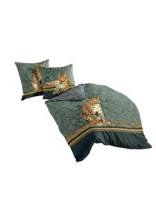 Traumschlaf Постельное белье с леопардовым принтом, антрацитового цвета